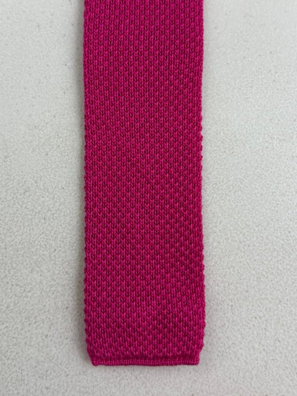 Vintage Pink Square Tie 1960s Knit Nylon Necktie 60s Kenneth Gordon Preppy
